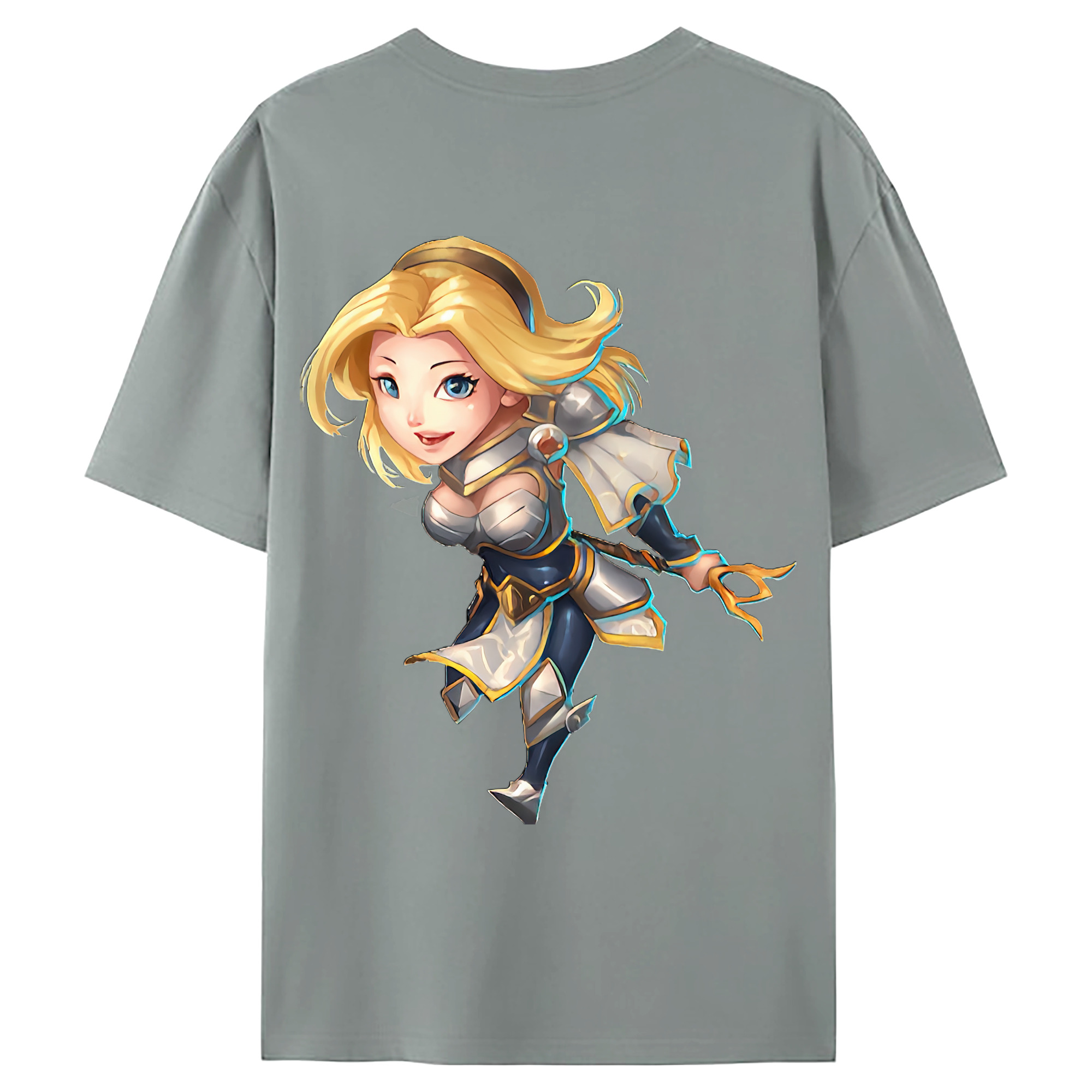 （画像用） リーグ・オブ・レジェンド League of Legends LOL 綿100％ メンズ半袖Tシャツ（バックプリント） 通気性